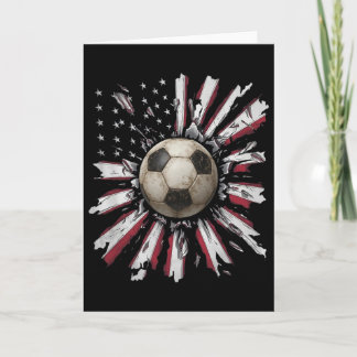 Red-white-blue Soccer Ll Explosion Grunge Street S Card