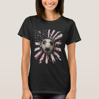 Red-white-blue Soccer Ll Explosion Grunge Street S T-Shirt