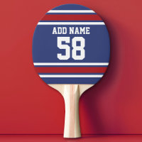 Red White Blue Sports Jersey Custom Name Number