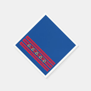 Red White Blue Starfish n Stripes Patriotic Napkin