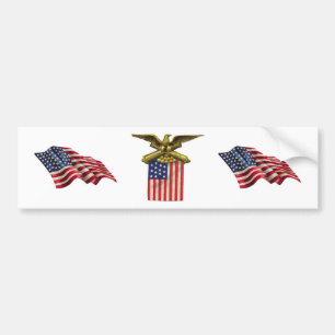 Red White Blue Stars Stripes Flag USA Bumper Sticker