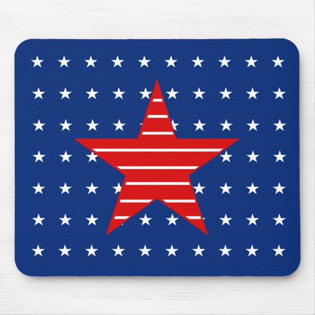 Red white & blue, Stars & Stripes Mousepad (Front)