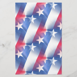 red white blue stationery