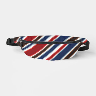 Red White Blue Stripe Two-Sided Print Fanny-Pack Bum Bags