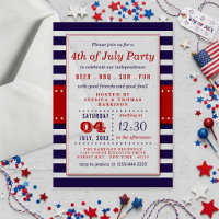 Red, White & Blue Stripes 4th Of July Party