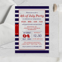 Red, White & Blue Stripes 4th Of July Party