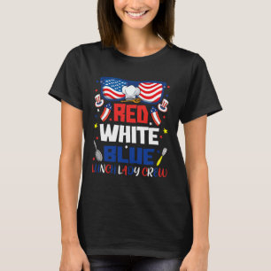 Red White Blue Sungles Lunch Lady Crew 4th Of July T-Shirt