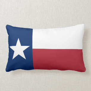 Red White Blue Texas Flag Lumbar Cushion