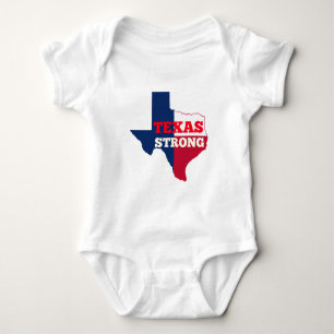 Red, White & Blue "Texas Strong" Baby Bodysuit