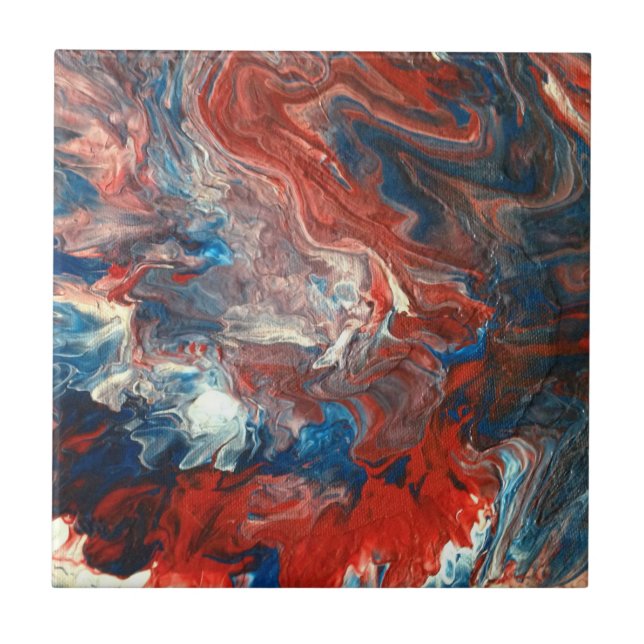 Red, White, Blue Tile (Front)