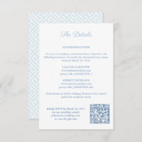 Red White Blue Wedding Crest QR Code Details