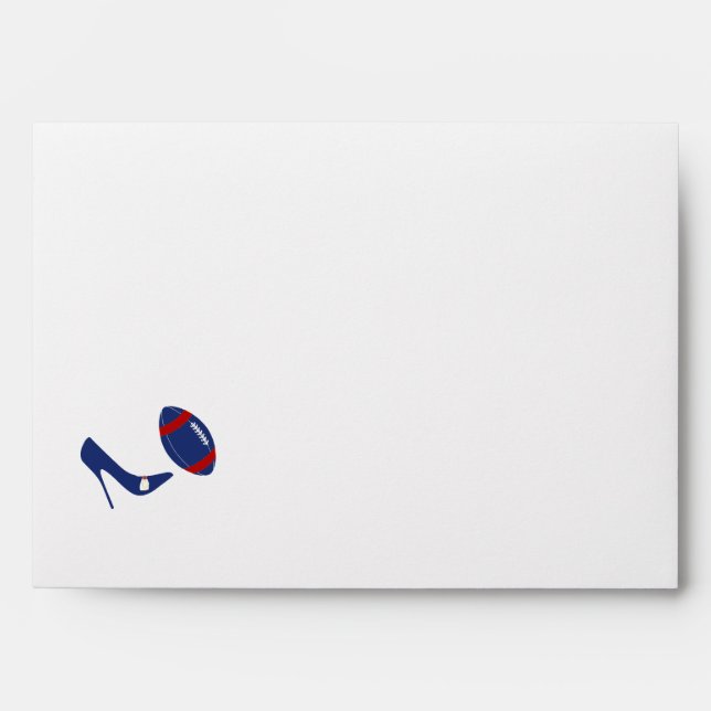 Red, White, & Blue Wedding Invitation Envelope (Front)