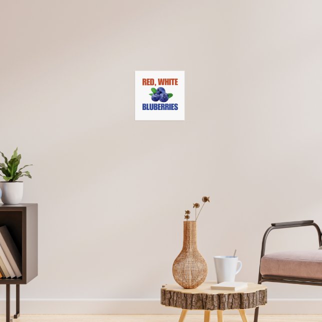 Red, White & Blueberries Poster (Living Room 3)