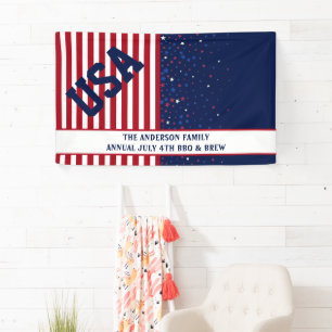 red white blueUSA Patriotic Flag stars and stripes Banner