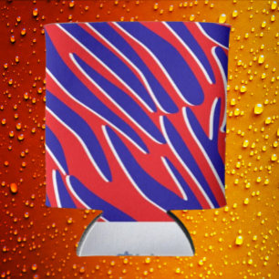 Red, White & Bold   Tiger Stripe Beverage Cooler