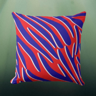 Red, White & Bold | Tiger Stripe Throw Pillow