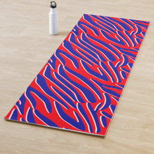 Red, White & Bold Tiger Stripe Yoga Mat