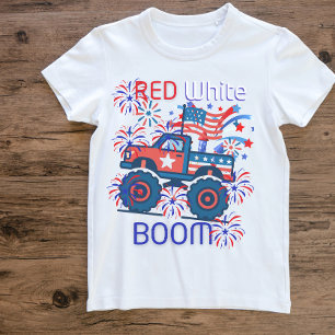 Red, white boom 4th of July 250th Birthday Baby T-Shirt