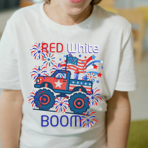 Red, white boom 4th of July 250th Birthday Tri-Blend Shirt