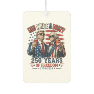 Red White Boozy Trump George Washington 250 Car Air Freshener