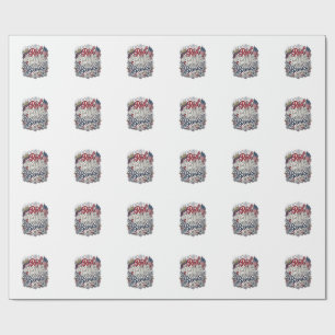 Red White & Brews Patriotic Beer Shirt Design_1 Wrapping Paper