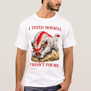Red & White Bull  T-Shirt