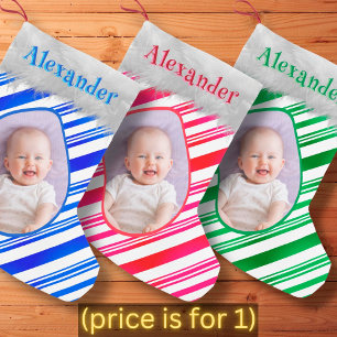 Red White Candy Cane Pattern Classic Christmas Fun Small Christmas Stocking