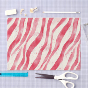 Red White Candy Cane Stripes Christmas Tissue Paper