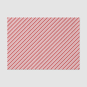 Red & White Candy Cane Stripes (small scale) Tissue Paper