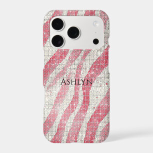 Red White Candy Cane Stripes Sparkle