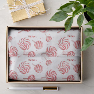 Red White Candy Cane Treats Christmas Tissue Paper