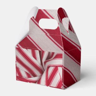 Red & White candy Stripes Favour Box