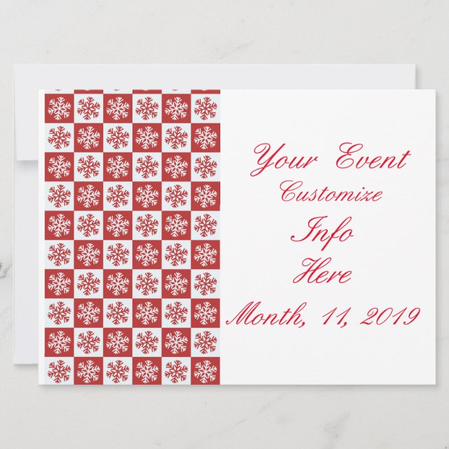 Red/white check snowflake pattern (Front)