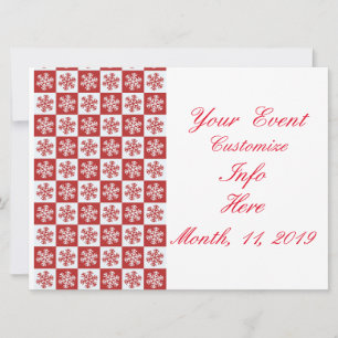 Red/white check snowflake pattern