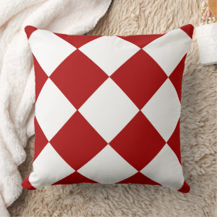 Red & White Checkboard Pattern Cushion