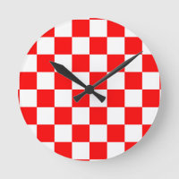 Red White Chequered Check Pattern