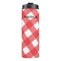 Red & White Chequered Chequered Picnic Pattern