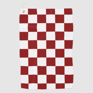 Red White Chequered  Golf Towel