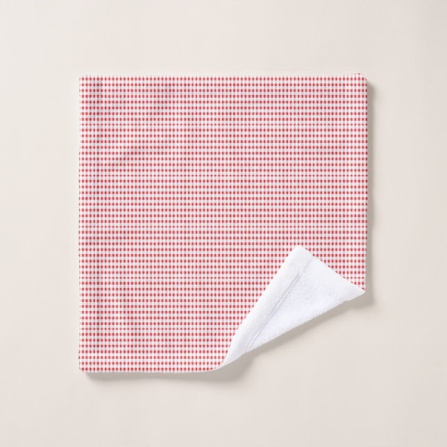 Red & White Chequered Wash Cloth (Wash Cloth)