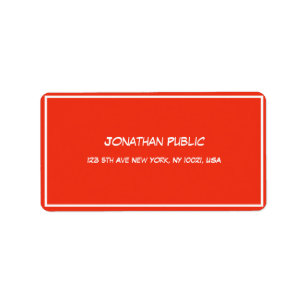 Red White Christmas Handwritten Template Address Label