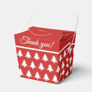Red/White Christmas Party Favour Tree  Font Box