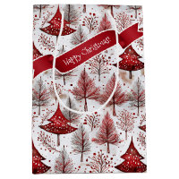 Red White Christmas Tree Pattern#4 ID1009