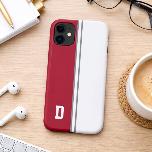 Red & White College Colours Signature Case-Mate iPhone Case (Creator Uploaded)