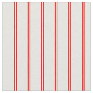 Red & White Coloured Stripes Fabric