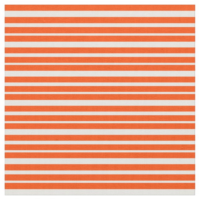 Red & White Coloured Stripes/Lines Pattern Fabric (Close Up)