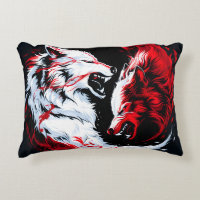 Red White Cosmic Wolf Warrior
