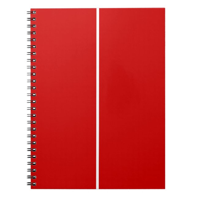 Red & White CUSTOM University Notebook (Front)