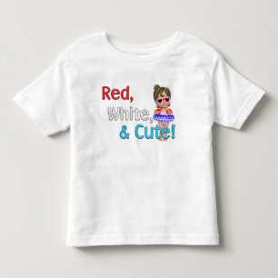Red, White & Cute! Toddler T-Shirt