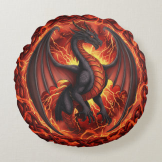 Red white Dragon pillow