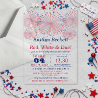 Red, White & Due | 4th Of July Baby Shower